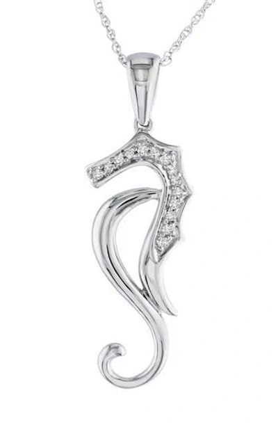 Delmar Nautical Diamond Pendant Necklace In White