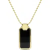 Delmar Onyx Geometric Dog Tag Pendant Necklace In Gold