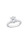 Delmar Oval Cut Lab-created Moissanite Ring In White