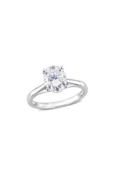 Delmar Oval Cut Lab-created Moissanite Ring In White