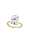 Delmar Oval Cut Lab-created Moissanite Ring In White