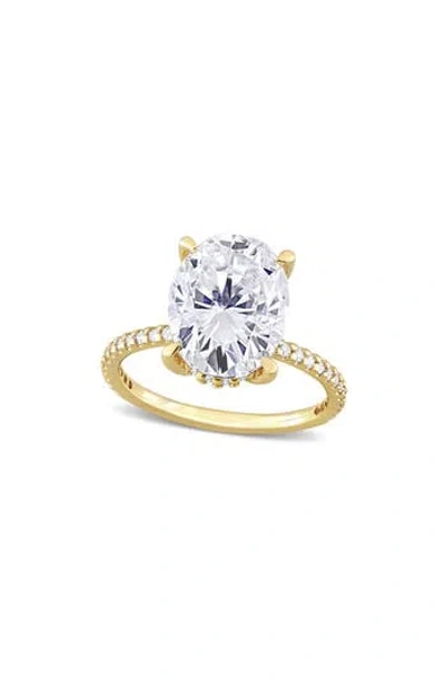 Delmar Oval Cut Lab-created Moissanite Ring In White