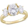 Delmar Oval Lab-created Moissanite Ring In White