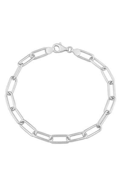 Delmar Paper Clip Chain Bracelet In Silver