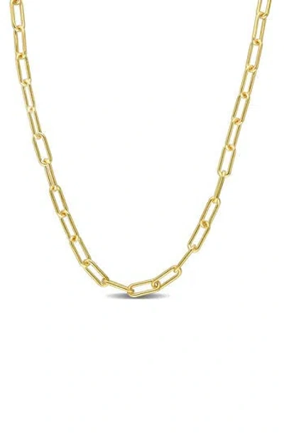 Delmar Paper Clip Chain Necklace In Gold