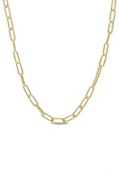 Delmar Paper Clip Chain Necklace In Gold