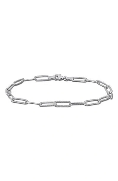 Delmar Paperclip Link Bracelet In Metallic
