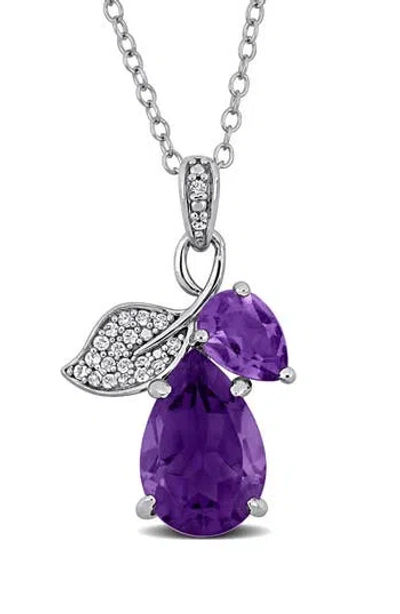 Delmar Pendant Necklace In Purple