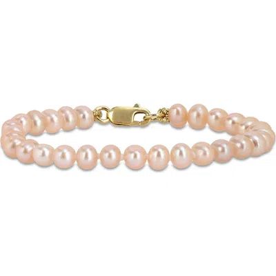Delmar Pink Cultured Freshwater Pearl Bracelet