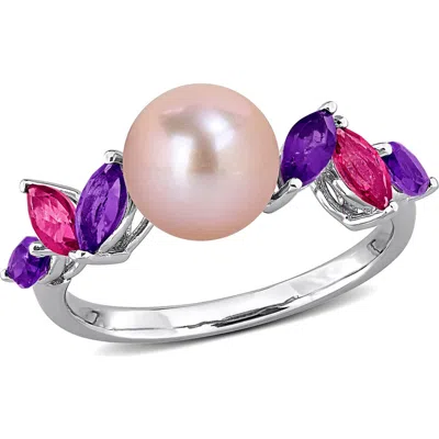 Delmar Pink Freshwater Pearl Ring In Pattern