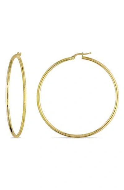 Delmar Polished Hoop Earrings In Gold