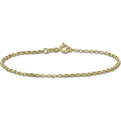 Delmar Rolo Link Chain Bracelet, 0.65mm In Gold
