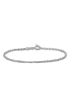 Delmar Rolo Link Chain Bracelet, 1.50mm In Metallic