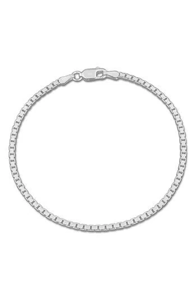 Delmar Round Box Link Chain Bracelet, 1.90mm In Metallic