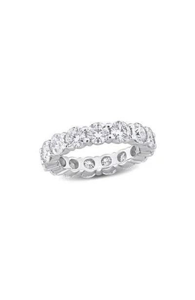 Delmar Round Cut Lab-created Moissanite Eternity Band Ring In White