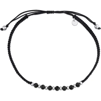 Delmar Ruby Beaded Adjustable Bracelet In Black