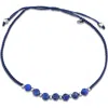 Delmar Ruby Beaded Adjustable Bracelet In Blue