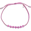 Delmar Ruby Beaded Adjustable Bracelet In Pink
