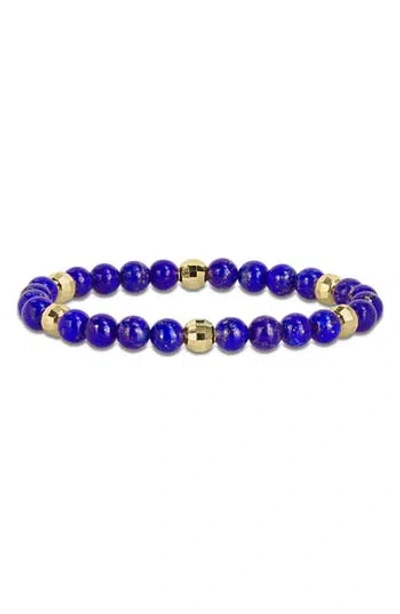 Delmar Semiprecious Stone Beaded Bracelet In Blue