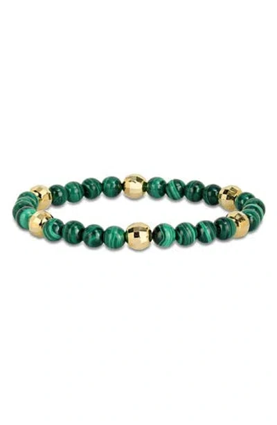 Delmar Semiprecious Stone Beaded Bracelet In Green
