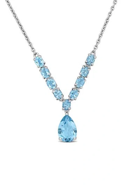 Delmar Semiprecious Stone Pendant Necklace In Blue