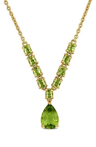 Delmar Semiprecious Stone Pendant Necklace In Green