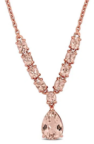 Delmar Semiprecious Stone Pendant Necklace In Pink