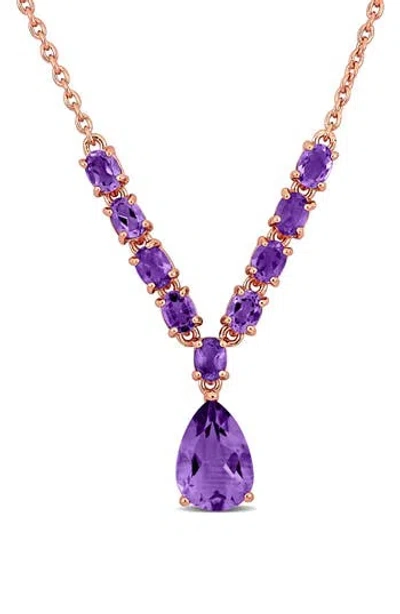 Delmar Semiprecious Stone Pendant Necklace In Purple