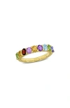 Delmar Semiprecious Stone Ring In Purple