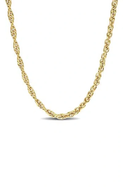 Delmar Singapore Chain Necklace In Yellow