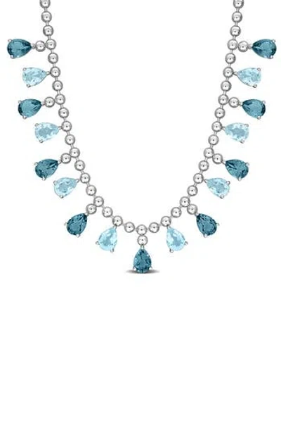 Delmar Sky Blue Topaz & Blue Topaz Necklace