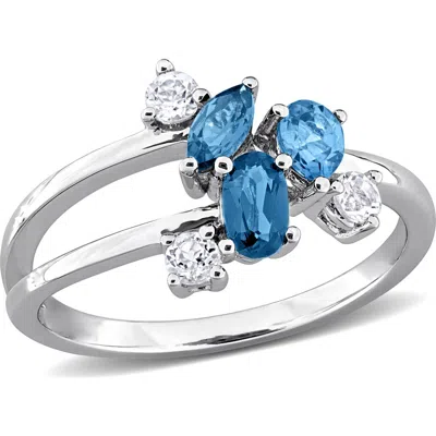 Delmar Sky Blue Topaz Cluster Ring