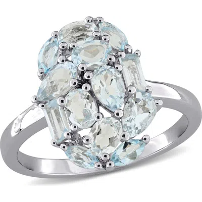Delmar Sky Blue Topaz Cluster Ring