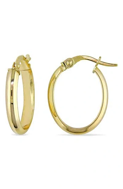 Delmar Slim Hoop Earrings In Gold
