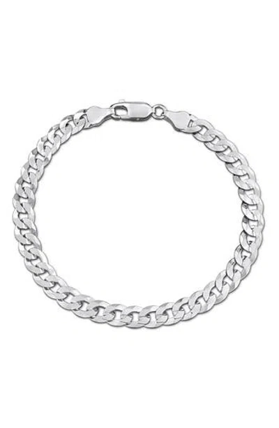Delmar Sterling Silver Curb Chain Bracelet In Gold