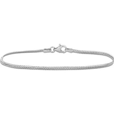 Delmar Sterling Silver Herringbone Chain Bracelet