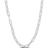 Delmar Textured Paper Clip Chain Necklace In Silver