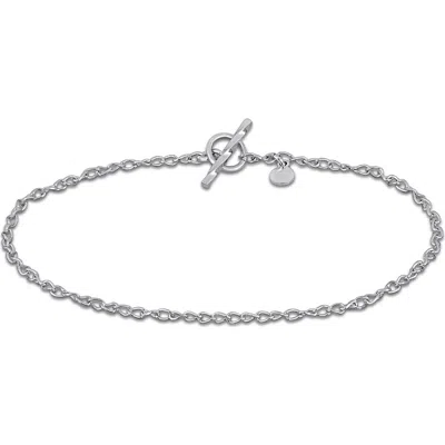 Delmar Twist Curb Link Bracelet In Silver
