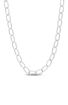 Delmar Twisted Rolo Chain Necklace In Silver