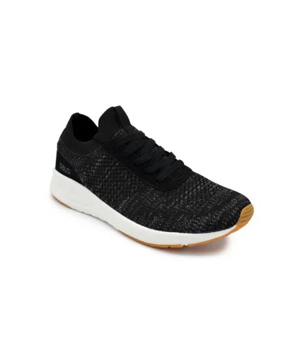 Delo Go Green Men's Comfort Run Sneakers In Black