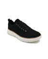 Delo Go Green Men's Canvas Low Top Sneakers In Black