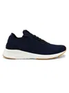 Delo Go Green Men's Knit Run Sneakers In Navy