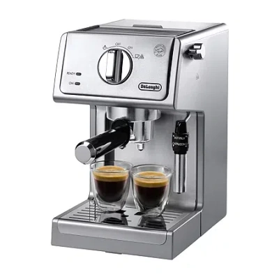 Delonghi 15-bar Pump Espresso Machine In Silver