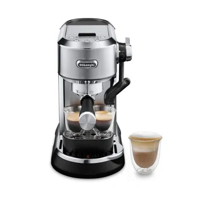 Delonghi Dedica Maestro Plus Espresso Machine With Automatic Steam Wand In Silver,black