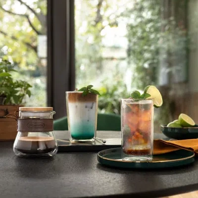 Delonghi Double Wall Borosilicate Glass Carafe In Clear