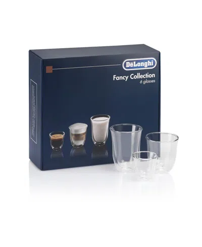 Delonghi Fancy Collection 6 Glass Set In Clear
