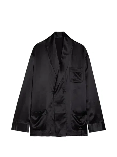 DELOS GILBERT DOUBLE-BREASTED SILK JACKET