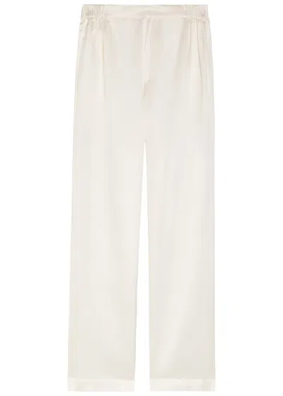 Delos Gilbert Silk Trousers In White