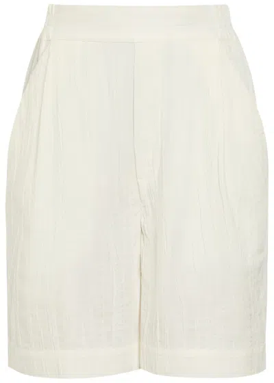Delos Lazarus Textured Woven Shorts In White