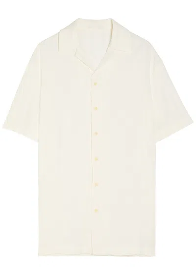 Delos Otto Textured Woven Shirt In White